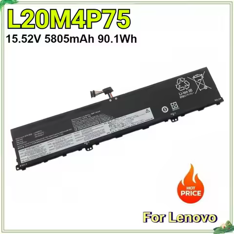 L20M4P75 L20D4P75 15.52V 5805mAh 90.1Wh Laptop Battery for Lenovo ThinkPad P1 G4 20Y30003GE X1 Extre