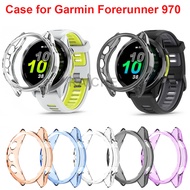 Soft TPU Case Half Shell Frame Screen Protector for Garmin Forerunner 970