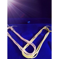 Au750 Gold Twist Necklace、au750 Polo needle necklace