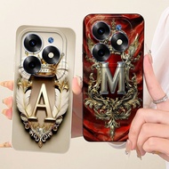 Casing ITEL A666L P666L A666LN Case ITEL P55 4G Cover Luxury Fashion A-Z Letters 2D Painted Phone Ca