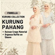 Kurung baju raya 2024 viral Printed Floral Lace Fiorella kurung klasik terbaru 2024 new corak bunga Ruffle vintage