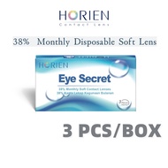 (3 pcs) Horien Eye Secret 38% Monthly Disposable Lens Clear Contact Lenses