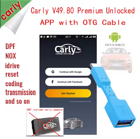 2026 Carly V49.88 Premium Unlocked APP for BMW Diagnose Program Full Function Android + OBD2 20PIN a