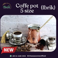 Turkish Cezve COFFEE POT engraved  decoration by hand  copper plated   - (ركوه قهوا )FOR  ESPRESSO C