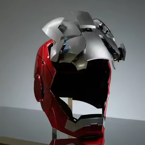 Hot Toys New Mk5 Iron Man Helmet Voice Control 8-Piece Opening And Closing Chinese English Luminous 