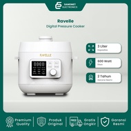 RAVELLE Digital Pressure Cooker 3L - Multifunctional Electric Pressure Cooker