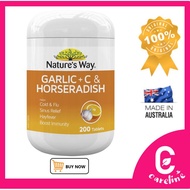 [AUS Direct Import] Nature's Way Garlic + C & Horseradish 200 Tablets <Horseradish + Garlic + Vitami