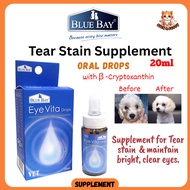 Original Blue Bay Supplement Eye Vita Drops Tear Stain Supplement for cat dog 20ml