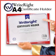 Certificate Holder with Clear Transparent Cover A4WriteRight PortraitLandscape for Award and Diploma