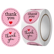 Thank You Sticker Roll Contents 500Pcs Self Adhesive Seal Label Roll Sticker Thank You 2.4Cm Round T
