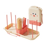 GUDAN Silicone Bộ bàn chải bình sữa cho bé Linh hoạt với hộp lưu trữ Bàn chải làm sạch cốc Đa chức n