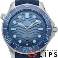 歐米茄海馬系列300公尺同軸潛水錶，42毫米，夏季藍色，型號210.32.42.20.03.002，男士腕錶，精鋼/橡膠錶帶，藍色，成色極佳，附原廠錶盒和保固卡，全新