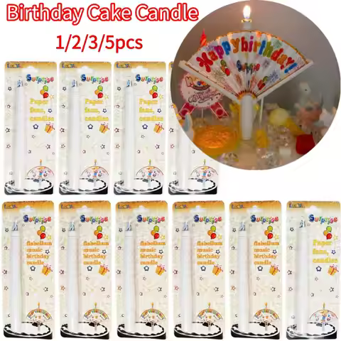 Creative Surprise Fan Birthday Candle Birthday Party Candle Decoration Funny Cake Cupcake Topper Par