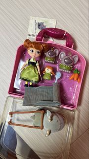 迪士尼 Disney Frozen Anna mini animator doll 玩具套裝連手提箱