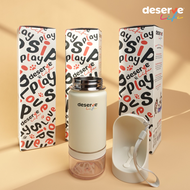 DESERVE กระบอกน้ำสำหรับสัตว์เลี้ยง เก็บความเย็น All-in-One พร้อมช่องใส่ขนม