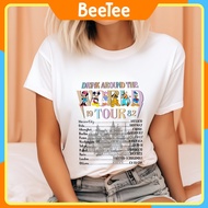 Oversize T-shirt for men and women printed with Epcot Drink Around the World Snack Around World Tour