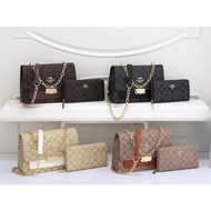 100% Original premium Coach chain bag handbag women shoulder crossbody bag Authentic Jam Tangan Lela