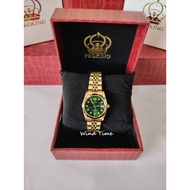 PROKING GOLD ANALOG DIAMOND DIAL BOY SIZE MEDIUM SIZE WATCH WITH DATE