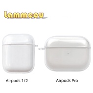 Lammcou Transparent TPU Earphone Case Shockproof Protective Cover compatible with Earpods1/2 Pro Cha