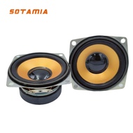 SOTAMIA 2Pcs 2 Inch Audio Speaker 4 Ohm 5W Home Music Sound Loudspeakers Rubber Side DIY Portable Bl
