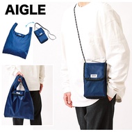 Japan Limited AIGLE Street Wear Dual-Use Bag Side Backpack Shoulder Small Square Mobile Phone Handba