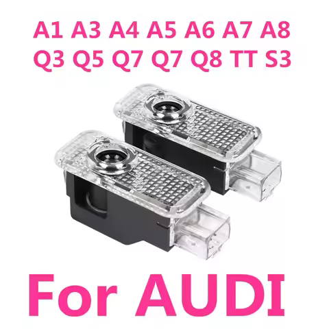 2PC LED Car Interior Door DecorationLightBulbsAutoAccessories For AUDI Q3 8U F3 Q5 8R FY Q7 4L 4M Q8
