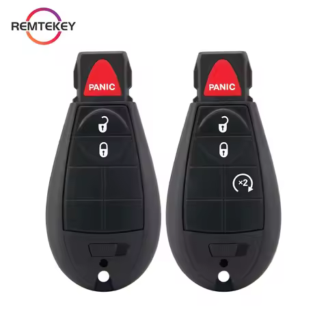 REMTEKEY Remote Car Key Shell Fobik Key Case FCC GQ4-53T 3/4Buttons for Dodge RAM 2013 2014 2015 Jee