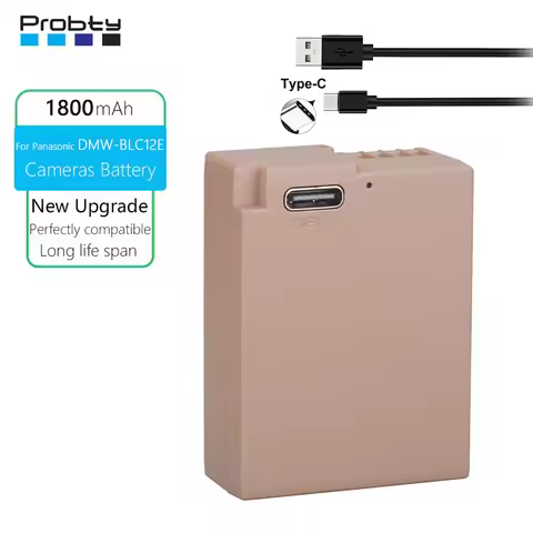 Full Decode DMW-BLC12 DMW-BLC12E DMW-BLC12PP Battery with Type-C Input Port for Panasonic Lumix DMCG