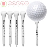 SOREN 100pcs Golf Wood Tees, Digital Scale Wooden White Striped Golf Tee, Professional 69/83mm Golf 