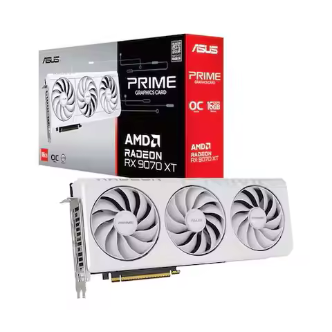Asus Prime Radeon Rx 9070 Xt White Oc D6 16Gb Dataspeed Inc. / Domestic Shipping / Original Product 