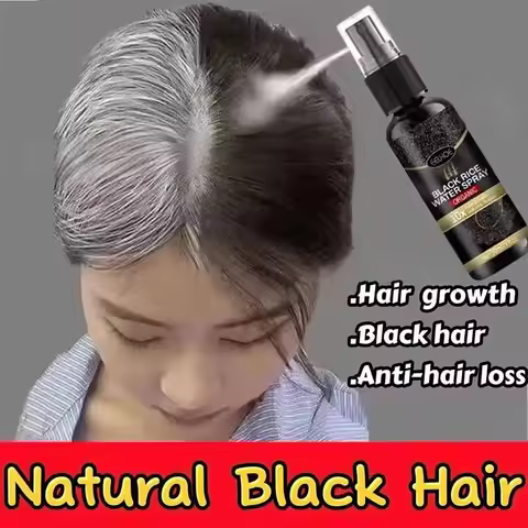 Gray White Hair Treatment Serum Cover White Hair To Black Natural Color Repair Spray Anti Loss Hair 