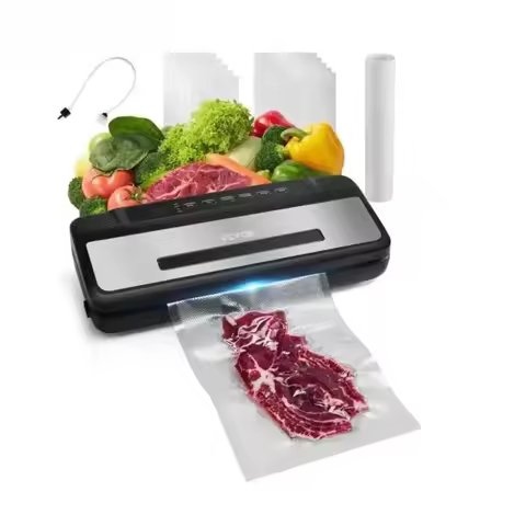 VEVOR 80Kpa 120W Electric Vacuum Sealer Machine 7-in-1 Dry/Wet Food Sealer with Built-in Cutter Knif