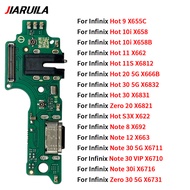 USB Charging Port Dock Charger Connector Board Flex Cable For Infinix Hot 9 10i 11 11S 20 30 S3X Not