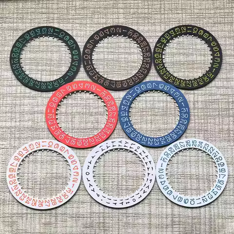 Customized NH35 NH36 Movt Date Dial Multicolored Letter Week Wheel Fits NH35 NH36 NH34 Automatic Mov