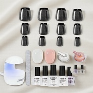 Aillsa Nail Extension Gel Kit: 240 coffin tips, top coat, nail dehydrator, glue, files & UV/LED lamp