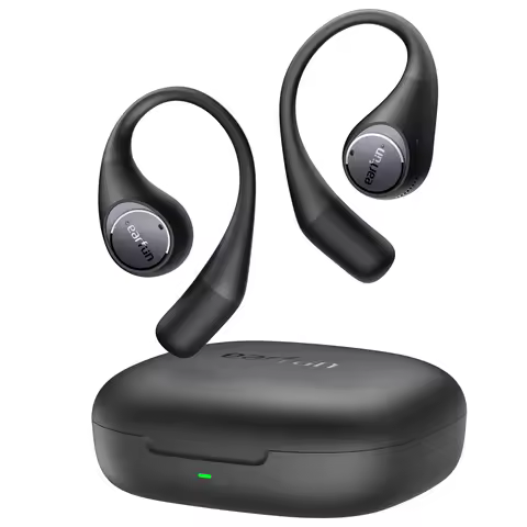 EarFun OpenJump Open Ear Headphones, Wireless Earbuds with Ergonomic Earhook, Hi-Res Sound, LDAC, 4 