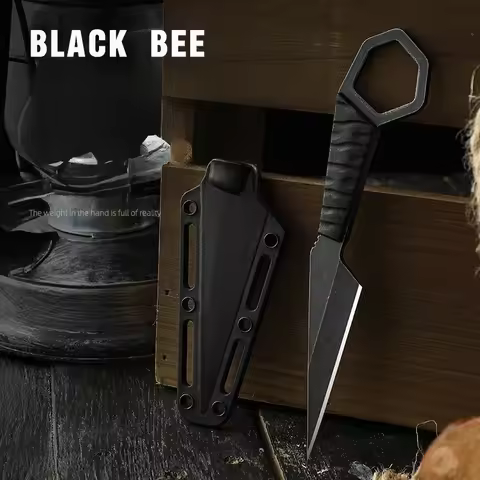 New Outdoor Mini Necklace Hanging Neck Knife, EDC Portable Knife, Multi-Functional Straight Knife,