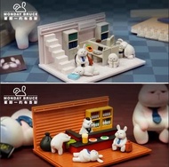 <Ohtoys> 星期一的布魯斯 迷你情景系列 辦公室 居酒屋 第一彈 第二彈 盲盒 扭蛋 盒蛋 模型 兔仔 景品 星期一布魯斯 Monday Bruce 上班兔 popmart 公仔 Rement 