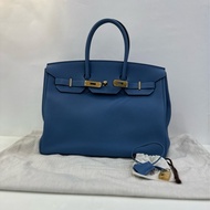 Hermes birkin35 瑪瑙藍 togo皮 C刻 包身乾淨硬挺