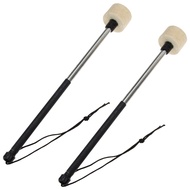 2Pcs Stik Bass Bas Hadroh Stenlis Sepasang Stik Bass Drum Band Setik Bass Stainless Steel Stick Drum