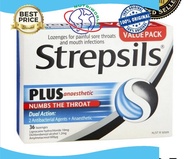 Strepsils Plus Numbing Lozenges 36pk Sore Throat Pain Relief