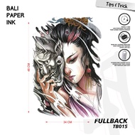Bali Paper Ink TB015 Geisha Japan Tattoo Temporary Basic Temporary Tattoo