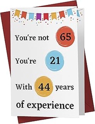 Funny 65th Birthday Card – Funny 65 Years Old Anniversary Card – Happy 65th Birthday Card – Hilariou