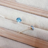 18K純金 水晶耳環