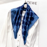Jenama Mewah 2022 Sutera Square Scarf Wanita Cat Leher Rambut Tie Band Beach Hijab Kerchief Kepala Kepala Bandana Perempuan Foulard 70Cm
