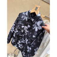 Special72 PiecesPeople RecommendationWang Bang WelfareDesign Nose Ancestor Ink Print Men's Shirt Jac