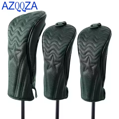 Golf Head Covers Fits Over 1 Wood (460cc) 2 Fairway Woods w/ Rotating Number Tag,Fits All Golf Brand