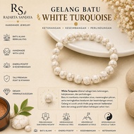 RJ Handmade White Turquoise Stone Bracelet | Code: BT-46