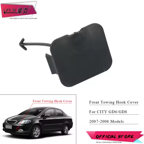 ZUK Front Bumper Towing Hook Cover Cap Housing For HONDA CITY 2007 2008 FIT JAZZ SALOON 2003 2004 20