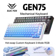 ELECFOX GEN 75 RGB Tri-Mode Wired & Wireless Hot Swappable Gaming Mechanical Keyboard